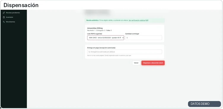 Dispensación de farmacia